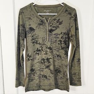 Eddie Bauer Waffle-Knit Long Sleeve Shirt